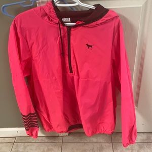 Pink Victoria’s Secret rain jacket